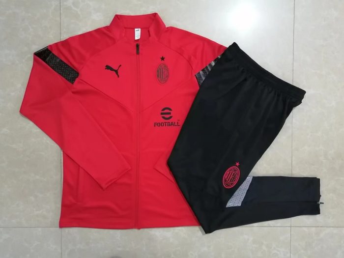 AC Milan 22-23 Red Long Zip Jacket - 图片 9