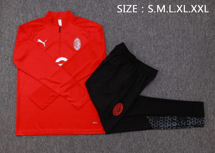 AC Milan 23-24 Red Half-Zip Jacket - 图片 2