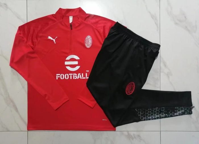 AC Milan 23-24 Red Half-Zip Jacket - 图片 9