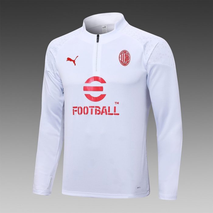 AC Milan 23-24 White Half-Zip Jacket - 图片 9
