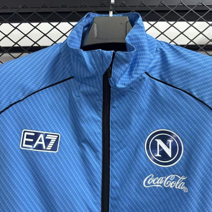 25/26 Napoli Blue Waterproof Windbreaker - 图片 5