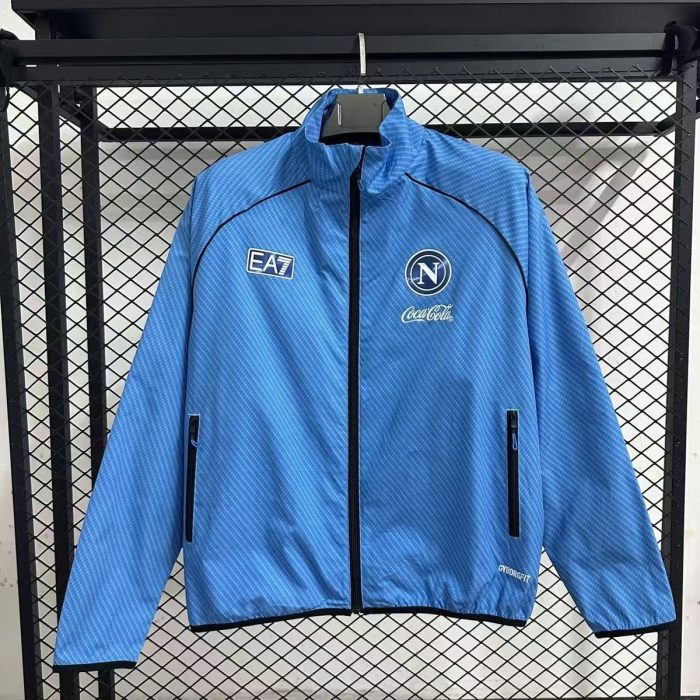 25/26 Napoli Blue Waterproof Windbreaker - 图片 6