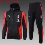 AC Milan 23-24 Windbreaker Black with Red