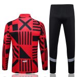 AC Milan Red Full Body Spray Ink Long Zipper Jacket - 图片 7