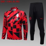 AC Milan Red Full Body Spray Ink Long Zipper Jacket - 图片 8