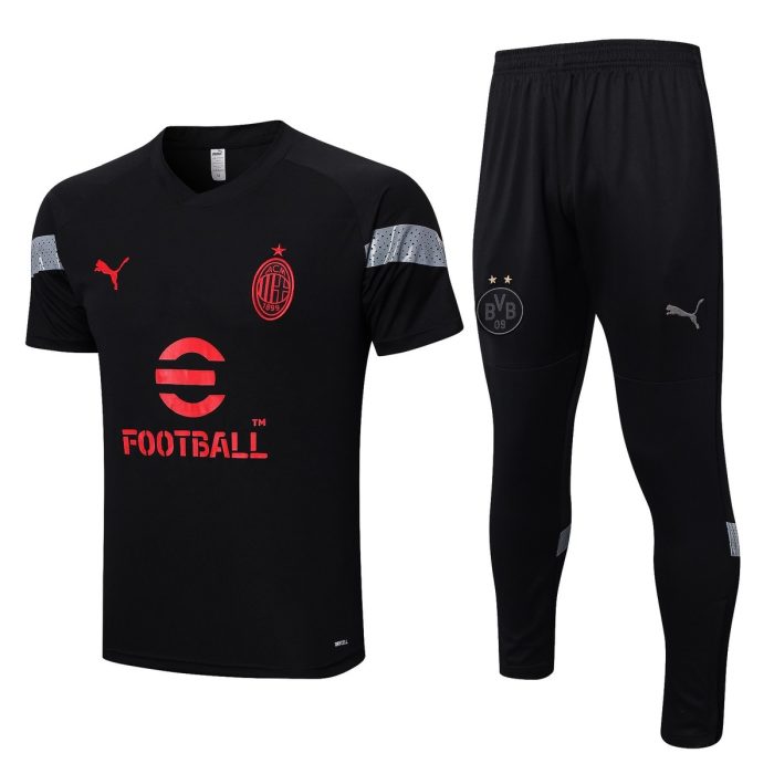 AC Milan 22-23 Black Short Sleeve Training Suit - 图片 4