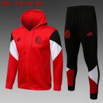 AC Milan 21-22 Red Long Zip Jacket with Hood S-2XL