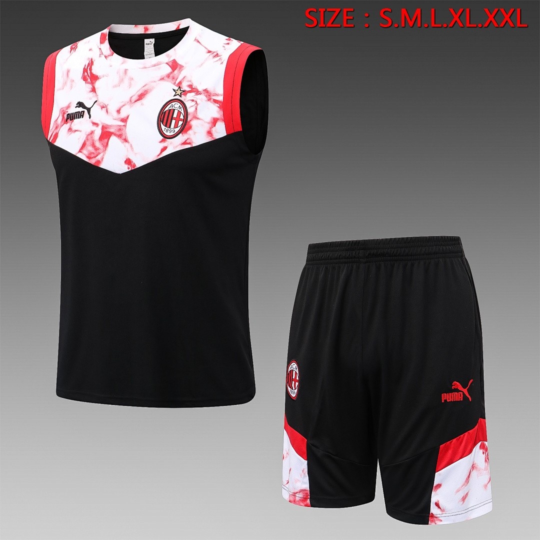 JER-5970_1 AC Milan 22/23 Black Vest - 图片 1