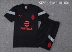 AC Milan 2022-2023 Black Short Sleeve Training Set (with 5-Panel Shorts) - 图片 2