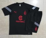 AC Milan 2022-2023 Black Short Sleeve Training Set (with 5-Panel Shorts) - 图片 9