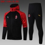 AC Milan 2021 Long Zip Hoodie Black