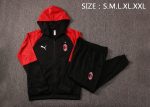 AC Milan 2021 Long Zip Hoodie Black - 图片 2