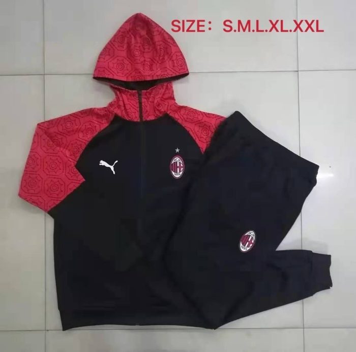 AC Milan 2021 Long Zip Hoodie Black - 图片 9