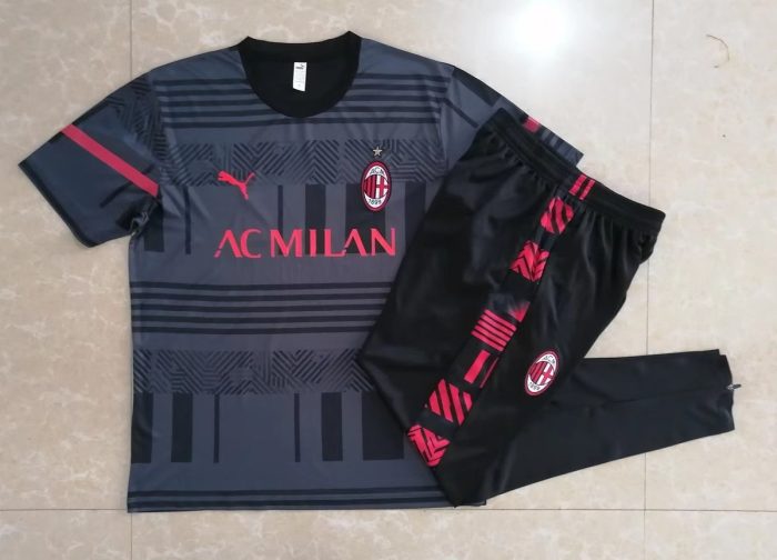 AC Milan 22-23 Grey Short Sleeve Training Suit - 图片 9