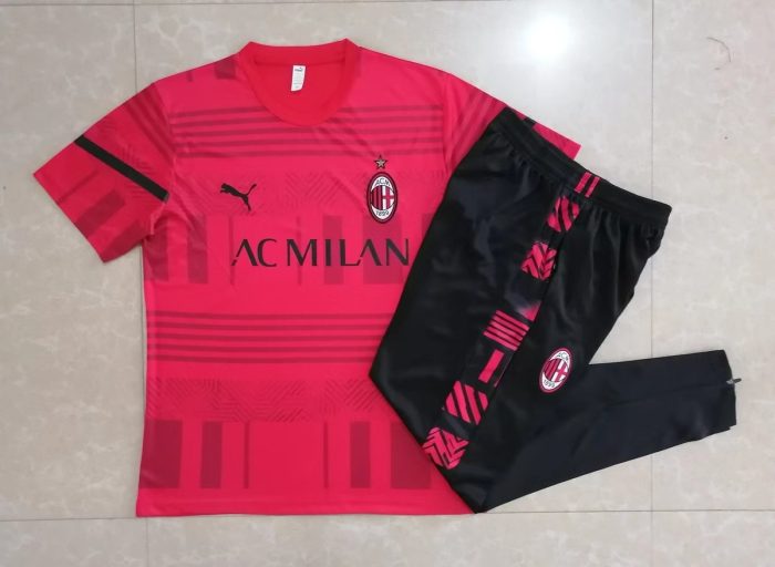 AC Milan 22-23 Red Short Sleeve Training Suit - 图片 9