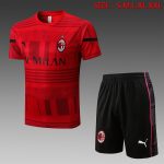AC Milan 2022-2023 Red Short Sleeve Training Suit (with 5-Panel Shorts) - 图片 2