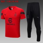AC Milan 22-23 Red Short Sleeve Training Suit