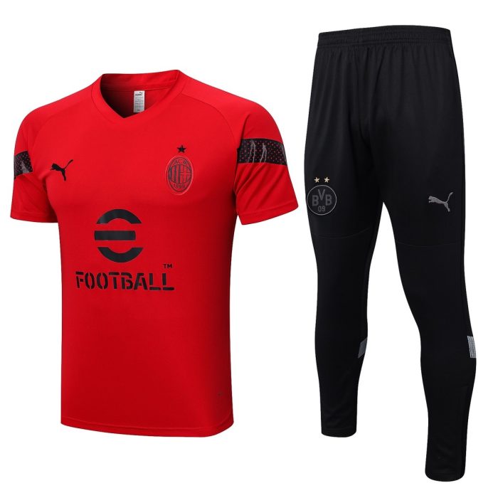 AC Milan 22-23 Red Short Sleeve Training Suit - 图片 5