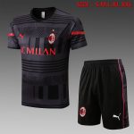 AC Milan Grey Short Sleeve Training Suit with 5-Point Shorts