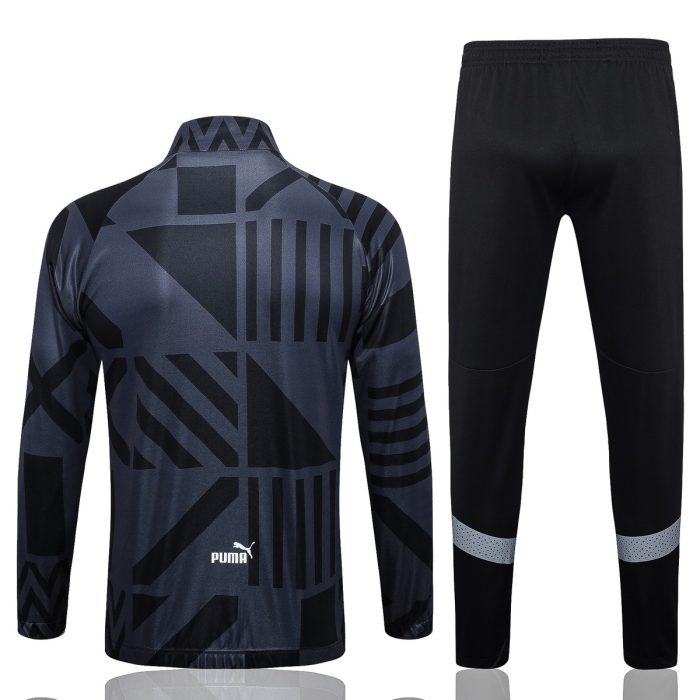AC Milan 22/23 Long Zip Jacket Black Grey (Spray Ink) - 图片 7