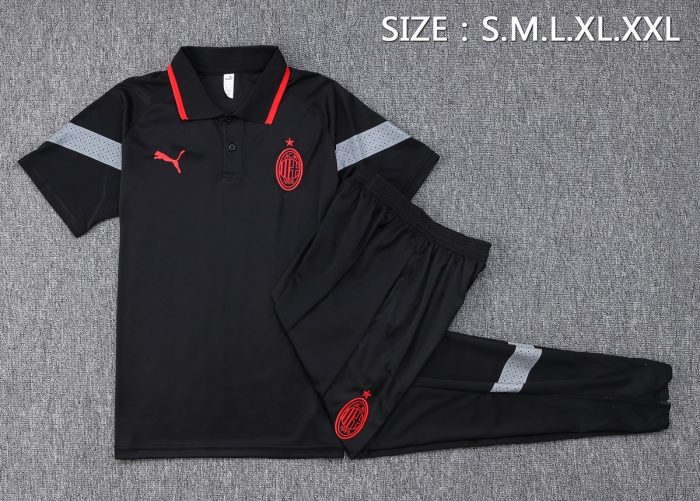 AC Milan 23-24 Polo Shirt Black - 图片 2
