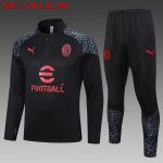 AC Milan 23-24 Half Zip Jacket Black