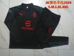 AC Milan 23-24 Half Zip Jacket Black - 图片 9