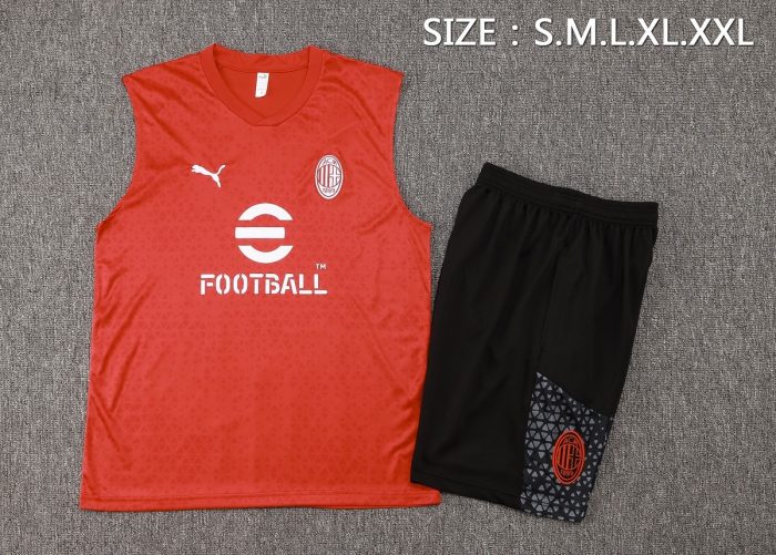 AC Milan 23-24 Red Vest - 图片 2