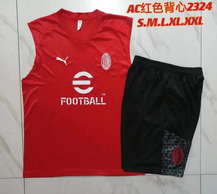 AC Milan 23-24 Red Vest - 图片 9