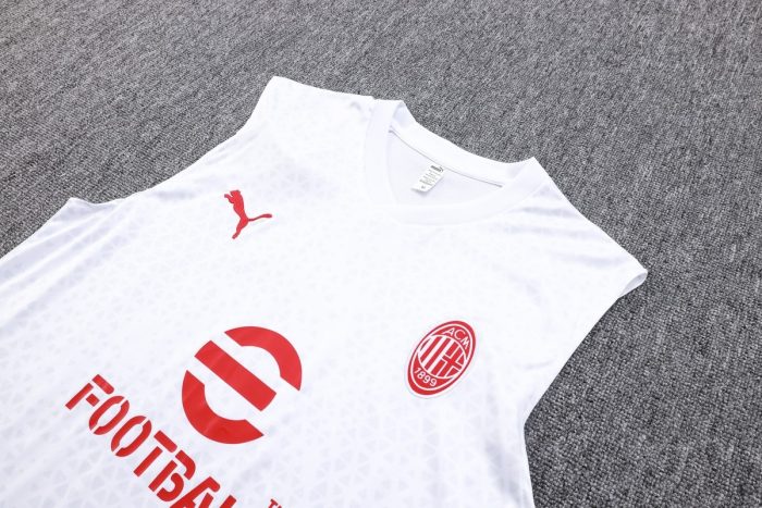 AC Milan 23-24 White Vest with Red Badge - 图片 6