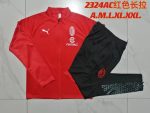 AC Milan 23-24 Long Zip Jacket Red (White Logo) - 图片 9