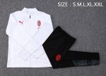 AC Milan 23-24 Long Zip Jacket White (Red Logo) - 图片 2