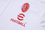 AC Milan 23-24 Long Zip Jacket White (Red Logo) - 图片 6