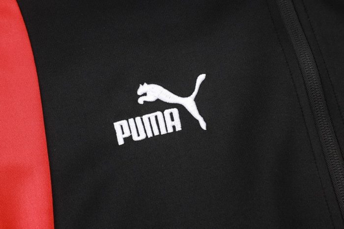 AC Milan 23-24 Long Zip Jacket Black (White Logo) - 图片 5