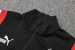 AC Milan 23-24 Long Zip Jacket Black (White Logo) - 图片 6