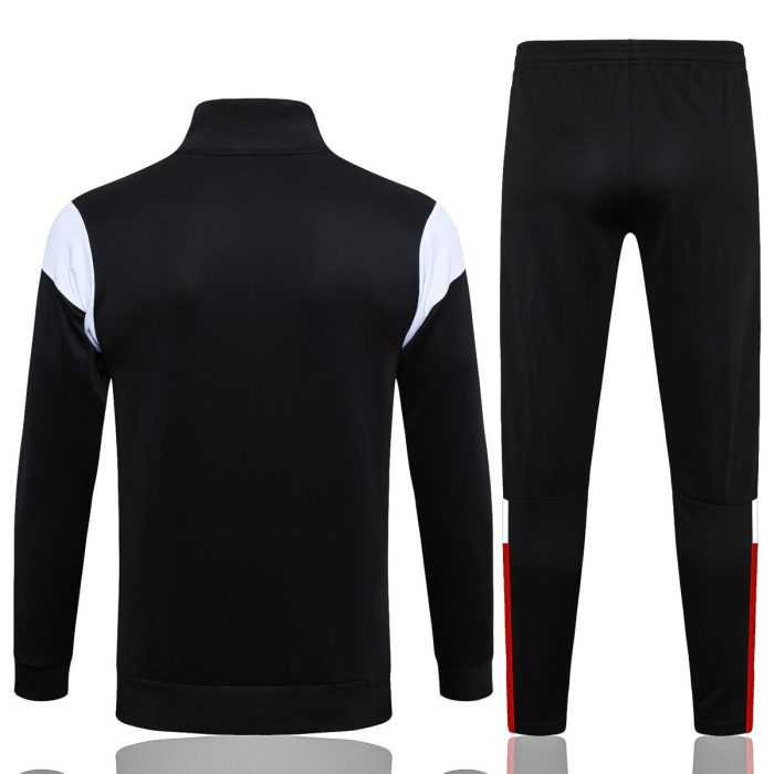 AC Milan 23-24 Long Zip Jacket Black (White Logo) - 图片 7