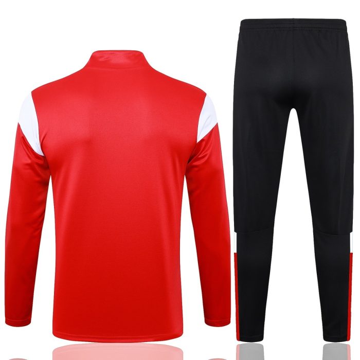 AC Milan 23-24 Half-Zip Jacket Red (White Black Shoulder) - 图片 7