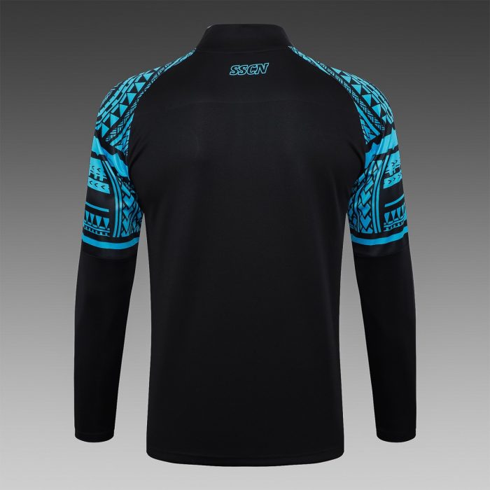 Napoli 23-24 Black Half-Zip Jacket - 图片 8
