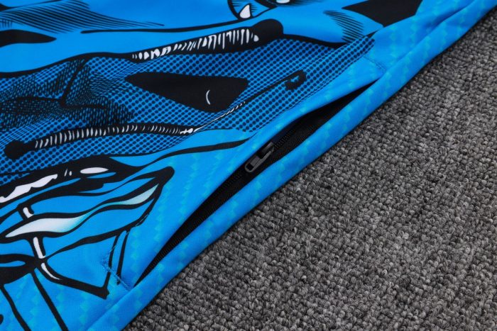 Napoli Blue Spray Long Zipper Jacket - 图片 4