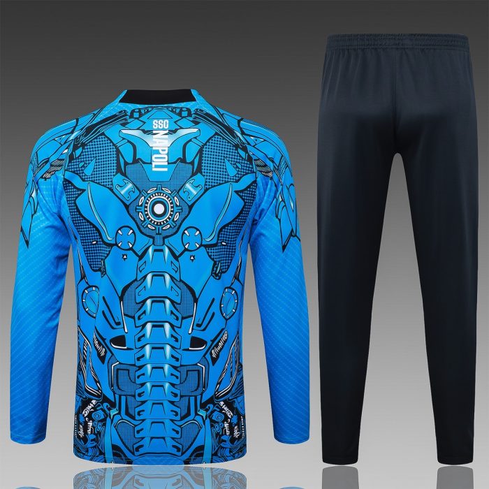 Napoli Blue Spray Long Zipper Jacket - 图片 6