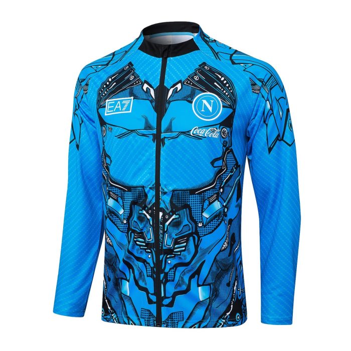 Napoli Blue Spray Long Zipper Jacket - 图片 8