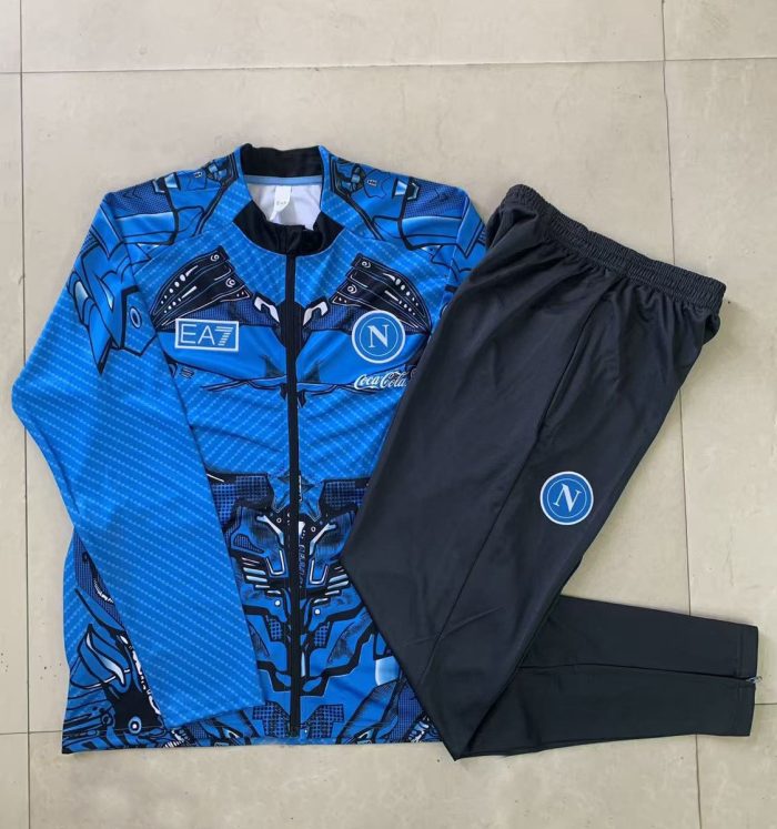 Napoli Blue Spray Long Zipper Jacket - 图片 9