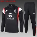 AC Milan 23-24 Half Zip Jacket Black (White Badge)