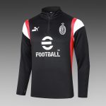 AC Milan 23-24 Half Zip Jacket Black (White Badge) - 图片 8