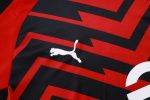 AC Milan 23-24 Short Sleeve Training Suit Black Red (with Pants) - 图片 5