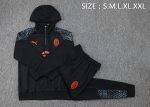AC Milan 23-24 Half-Zip Hoodie Black - 图片 2