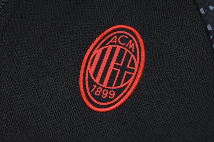 AC Milan 23-24 Half-Zip Hoodie Black - 图片 6
