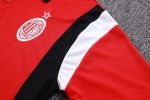 AC Milan 23-24 Polo Shirt Red with White Black Shoulder - 图片 5