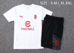 AC Milan 23-24 White Short Sleeve Training Set with 5-Inch Shorts - 图片 2