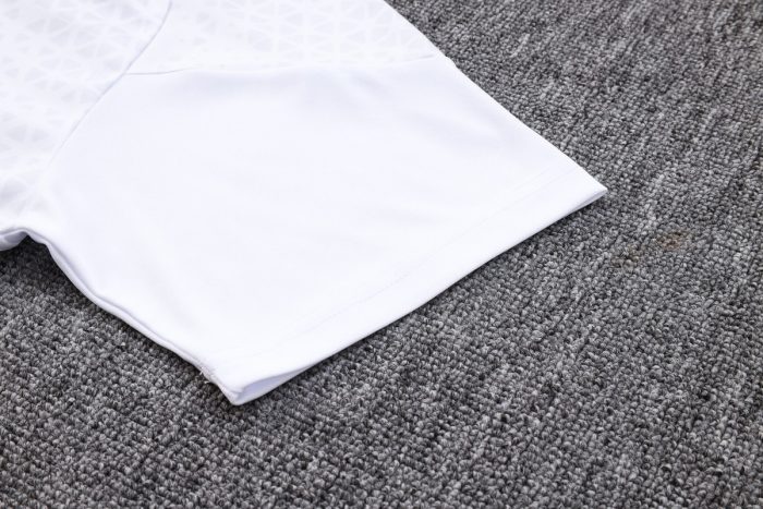 AC Milan 23-24 White Short Sleeve Training Set with 5-Inch Shorts - 图片 4